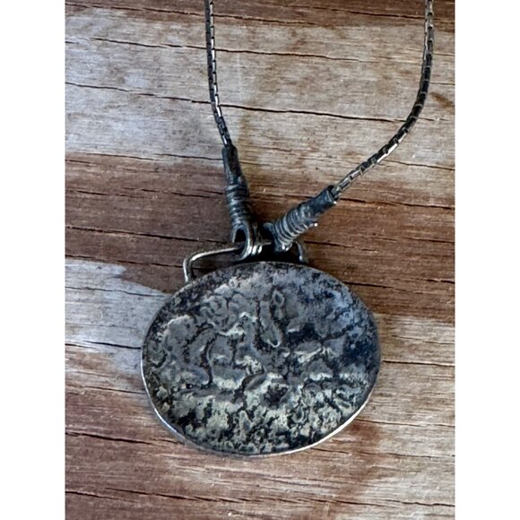 Silpada Sterling Silver Textured Pendant Necklace With Lobster Clasp - Picture 8 of 8